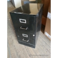 Black 2 Drawer Letter Size Vertical File Cabinet, Locking